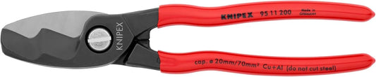 KNIPEX Tools - Cable Shears, Twin Cutting Edge (9511200), 8 inches