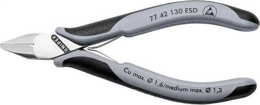 KNIPEX Tools 77 42 130 ESD Electronics Diagonal Cutters, ESD Handles, 5-1/4"