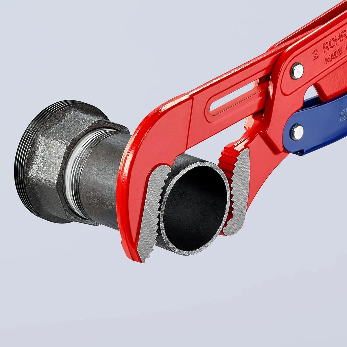 83 60 020 Pipe Wrench S-Type with Rapid Adjustment 2" in Red