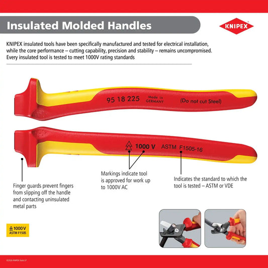 KNIPEX 95 18 165 US 1,000V Insulated Cable Shears