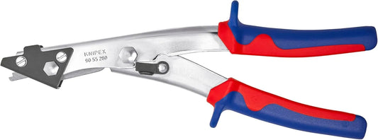 KNIPEX Tools - Sheet Metal Nibblers, Multi-Component (9055280), Red