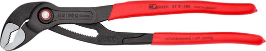 KNIPEX 87 21 300 SBA, 12 in. Cobra® QuickSet Pliers, Capacity 2-3/4 in.